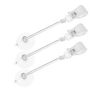 CIYODO 3piezas Abrazadera De Ventosa para Acuario Clips Boca Ancha Sujetador Alimento Vegetal Accesorio para Pecera Uso Diario