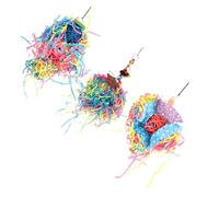 CIYODO 3piezas Juguetes para Cuerda De Ratán Trefilada para Morder Juguetes para Morder Accesorios para Jaulas para para Entretenimiento