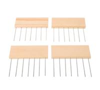 CIYODO 4 Herramientas para Texturizar Pintura Abstracta de Madera y Cerdas, Portátiles para Técnicas de Patrones en Decoración Interior y Acuarela
