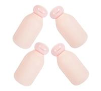 CIYODO 4 Piezas Botellas de Viaje de Botellas de Tocador Recargables de Resistente para Gel Champú Loción Rellenable Rosa