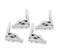 CIYODO 4 Piezas de del gabinete plegable oculta soporte de plegable bisagras del gabinete ocultas de puerta acero laminado en frío Plata