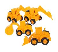 CIYODO 4 Piezas Excavadoras Pequeñas Juguete de Construcción Movible para Modelos Divertidos de Camiones y Vehículos de Ingeniería para Niñas