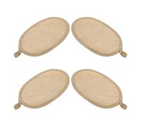 CIYODO 4piezas Esponjas de Lufa Exfoliantes Corporales Esponja de Lufa Natural para Ducha y Baño Estropajo para Limpieza Facial y Corporal para Eliminar la Suciedad Piel Muerta