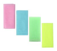 CIYODO 4piezas Toallas Exfoliantes de Nylon para Ducha Suaves y Resistentes para Limpieza Corporal Profunda y Exfoliación Eficaz Baño Diario Color Aleatorio