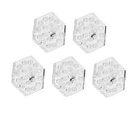 CIYODO 5 Piezas Base para Coral Acrílica Transparente con Soporte Hexagonal para Acuarios y Peceras Accesorios para Crecimiento y Reproducción de Corales Fácil Instalación y Limpieza