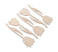CIYODO 5 Piezas Flores de Madera sin Terminar para Manualidades Diy Cortes de Madera Forma de Flor para Pintura y Graffiti para Proyectos
