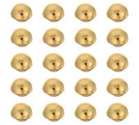 CIYODO 50 Mini Botones Metálicos Dorados de 4mm Forma de Hongo para Ropa de Muñecas y Animales de Crochet, Aleación de Zinc, Fáciles de Usar para Proyectos de Costura y Manualidades