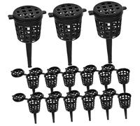 CIYODO 50 Piezas Cesta de fertilizantes canastas de fertilizantes de bonsai cesta de fertilizante de liberación lenta recipiente interior maceta de bonsai contenedor de fertilizante Negro