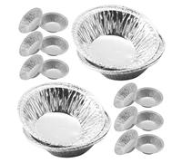 CIYODO 500 Piezas Aluminio Desechable Mini Moldes Tartaletas Resistentes para Hornear Bandejas Redondas para Fiestas Camping y Uso Profesional Casa y Restaurantes