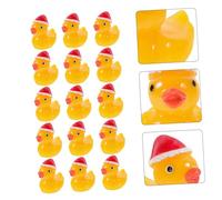 CIYODO 50piezas Adornos De Gorro Navideño Mini Resina Figuras De Animales Estatua Decorativa para Jardín Decoración Navideña Suministros para Fiestas