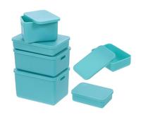 CIYODO 6 Cajas De Almacenamiento En Miniatura Contenedores Pequeños con Tapas Minicajas para Casa De Muñecas Contenedor Pequeño De Almacenamiento Minicontenedores con Tapas