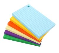 CIYODO 6 Juegos Tarjetas Índice de Colores Tarjetas de Memoria Multifunción con Perforados Fichas de Estudio para Oficina y Planificación Diaria Compacto y Ligero para Adultos y