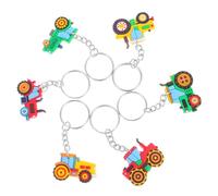 CIYODO 6 Piezas Llaveros Tractor Agrícola Diseño Ingeniería Divertido para Fiestas Infantiles Premios Aula Cosecha