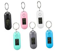 CIYODO 6 Relojes Digitales Electrónicos de Bolsillo para Estudiantes Llavero, Silenciosos, Portátiles, Movimiento de Cuarzo y Material Plástico Abs para Estudio y Examen