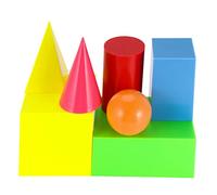 CIYODO 7 Piezas Modelo De Geometría Juguetes Bloques De Construcción para Bloques De Construcción De Educación Temprana Modelo Matematico Colorful