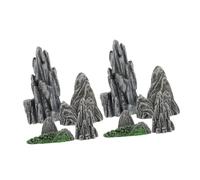 CIYODO 8 Piezas Adornos de Resina para Rocalla Miniatura Figuras de Montaña para Bonsáis Terrarios y Acuarios Decoración Zen para Jardines Pequeños