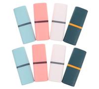 CIYODO 8 Piezas Estuche de Viaje para Cepillo y Pasta Dental con Vaso Portátil Caja Organizadora Resistente para Camping Escuela y Baño Almacenamiento Compacto para Higiene Oral