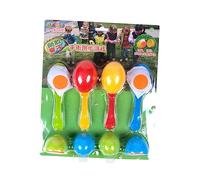 CIYODO 8 Piezas Juguete Educativo para Huevos y Cucharas para el Equilibrio Coordinación para Aire y Actividades Grupo