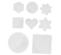 CIYODO 8 Piezas Tableros de Cuentas Fusibles para Manualidades Creativas Plantillas Formas Redonda Cuadrada y Tablero de Resistente para Proyectos DIY Infantiles