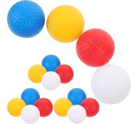 CIYODO Balones de Entrenamiento de Golf Huecas sin Agujeros 16 Unidades 4 Blancas 4 Amarillas 4 Azules 4 Rojas Plástico PP Seguro para Práctica Interiores y Exteriores Aptas