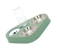 CIYODO Bebedero Automático De Agua para Mascotas y Gatos con Comederos De Acero Inoxidable Dispensador De Agua para Gatos y Perros para Interiores o Exteriores