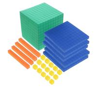 CIYODO Bloques Matemáticos de Base para Educación Primaria Cubos de Espuma EVA Coloridos para Aprendizaje Manipulativo Decimal con Resta Multiplicación y División Herramienta Didáctica