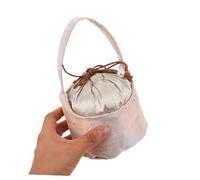 CIYODO Bolsa de Almacenamiento para Juego de Té Chino Kung Fu Estuche Portátil con Cordón Organizador para Tetera y Tazas Protección contra Golpes para Camping Beige