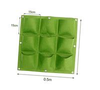 CIYODO Bolsa de Plantación Vertical de Fieltro Colgante de Pared con Contenedor Ecológico para Huertos y Jardineras Exteriores Color Verde