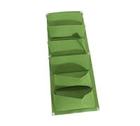 CIYODO Bolsa de Plantación Vertical de Fieltro con Montaje Pared para Jardín Interior y Exterior Contenedor Reutilizable para de Flores Suculentas y Verduras Riego Automático Color Verde