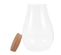 CIYODO Botella Ecológica De Vidrio para Terrario 20x14cm Tapón De Madera, Contenedor para Plantas y Micropaisajes De Musgo, Decoración Interior para Jardinería y Cultivo DIY
