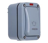 CIYODO Botón Pulsador para Puerta Exterior Interruptor Rectangular con Luz Indicadora Montaje Superficie Sistema de Apertura para Garaje y Almacén Resistente al Agua y Polvo