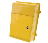 CIYODO Buzón Exterior de Pared Amarillo con Cerradura Buzón de Sugerencias Multifuncional de Plástico y Metal Resistente Contenedor para Correspondencia y Almacenamiento Oficina y