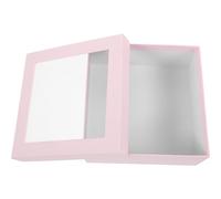 CIYODO Caja de Obsequio Cuadrada Reutilizable Estuche Pequeño Multiusos de Cartón Rígido en Color Rosa Claro Contenedor Creativo para Joyas y Regalos de Cumpleaños Adecuado para