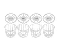 CIYODO Caja Nido de Plástico para Pájaros Loros y Canarios, 4 Unidades, Accesorio para Jaula, Soporte para Cría y Anidación, Cesta para Nidificación de Pinzones, Suministros para