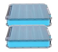 CIYODO Caja Organizadora de Cebos de Doble Cara Azul Grande Resistente y Portátil para Almacenamiento de Aparejos y Accesorios de Pesca
