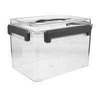 CIYODO Caja Organizadora de Lentes de Cámara Digital Pequeña, Material Plástico Transparente Cierre Hermético, Asa y Tapa, 11,4 X 7,5 X 6,9 Pulgadas, Adecuada para Almacenamiento Seguro