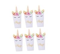 CIYODO Cajas 24 Uds. cartones dulces fiesta cajas palomitas unicornio merienda caja palomitas maíz Palomitas maiz caja niño