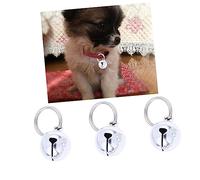 CIYODO Campanas para Mascotas De Cobre 16 Mm Plateadas, Pack De 6 Cascabeles Pequeños para Collar, Accesorios Ruidosos para Perros y Gatos, Uso Diario para Mascotas