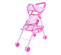 CIYODO Carro de Juguete Muñeca Plegable Pretender pequeño paseante Cesta Juguete de Juego de Roles Play Stroller Jugar Cochecito de bebé Juguete de Cochecito el plastico Rosa