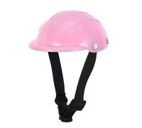 CIYODO Casco de Motocicleta Ajustable para Perros Pequeños, Casco Protector de Plástico Rosa Pequeño con Malla Ventilada y Correa para Barbilla, Adecuado para Ciclismo y Paseos al Aire