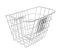 CIYODO Cesta Metálica Delantera para Bicicleta Eléctrica Cesta Desmontable de Hierro Gruesa para Bicicleta sin Tapa para Uso Exterior y Transporte Seguro