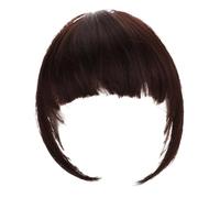 CIYODO Clip de Flequillo Postizo Natural con Patillas Extensiones Sintéticas de Cabello con Pinza para Mujer Diseño Realista y Suave Fácil de Usar Adaptable Formas de Rostro Color Marrón