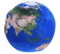 CIYODO Cojín Esférico de Peluche 17 Cm, Almohada Redonda de Planeta Tierra Azul Claro, Cojín Decorativo Suave para Hogar y Oficina, Almohada Tiro Planeta Adultos