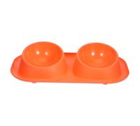 CIYODO Comedero Doble para Gatos con Base Antideslizante y Diseño Antigoteo Cuenco de Plástico para Alimentación Limpia de Mascotas Pequeñas Interiores y Exteriores