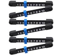 CIYODO Contador de Puntuación para Futbolín de Plástico Azul 6 Piezas 10 Números Marcador de Futbolín para Torneos y Accesorios de Mesa de Juego Reemplazo Hockey de Aire 5 X 0,6