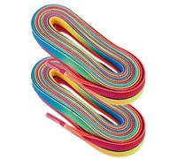 CIYODO Cordones Encerados para Hockey de Poliéster Degradado Arcoíris, Planos, Resistentes al Agua, 213 Cm, para Patines de Hielo, Accesorios Deportivos para Hombre y Mujer, Uso en