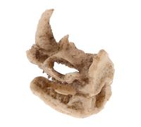 CIYODO Cráneo De Rinoceronte Decorativo para Terrario De Reptiles, Refugio Creativo De Resina Resistente, Tamaño Pequeño para Hábitat De Tortugas, Serpientes, Ranas y Reptiles Pequeños