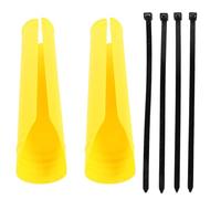 CIYODO Cubierta Protectora de Horquilla Delantera para Motocicleta Funda de Plástico Resistente Amarilla Protector de Amortiguador contra Arañazos Accesorio para Motos de Cross