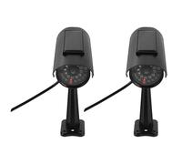 CIYODO de Seguridad Falsas para Exteriores E Interiores 2 Piezas Simulación Luz LED Solar Diseño Resistente al Agua Montaje Inalámbrico Disuasoria para Tiendas y Garajes