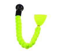 CIYODO Decoración para de Moto Trenza Desmontable Unisex Color Amarillo Verde Accesorio Seguro y Duradero para Cascos Integrales Diseño Llamativo para Identificar Pilotos Distancia